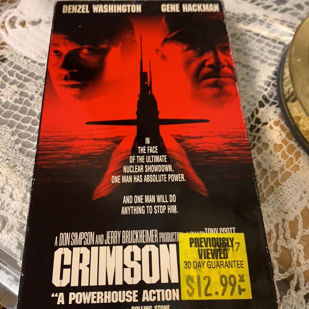 CRIMSON TIDE ACTION VHS MOVIE 1996 GENE HACKMAN DENZEL WASHINGTON